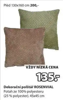 JYSK Dekorační polštář ROSENVIAL nabídka