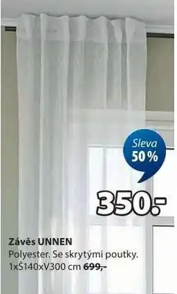 JYSK ZÁVĚS UNNEN nabídka
