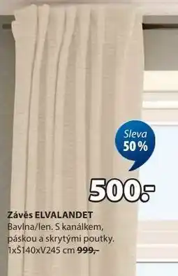 JYSK Závěs ELVALANDET nabídka