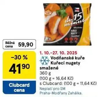 Tesco Vodňanské kuře Kuřecí nugety smažené nabídka