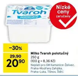 Tesco Milko Tvaroh polotučný nabídka