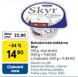 Tesco Bohušovická mlékárna Skyr nabídka