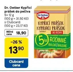 Tesco Dr. Oetker Kypřicí prášek do pečiva nabídka