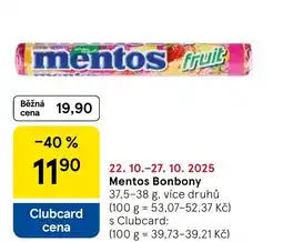 Tesco Mentos Bonbony nabídka