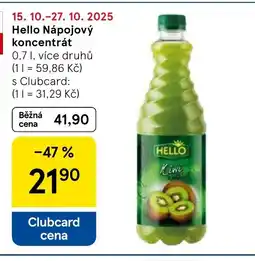 Tesco HELLO Nápojový koncentrát nabídka