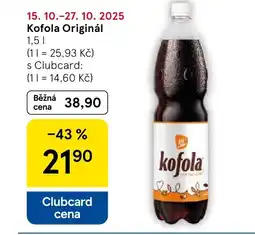 Tesco Kofola Originál nabídka
