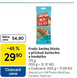 Tesco Frolic Smiley Sticks s příchutí kuřecího a hovězího nabídka