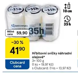 Tesco Hřbitovní svíčky náhradní olejové nabídka