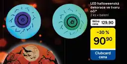 Tesco LED halloweenská dekorace ve tvaru očí nabídka