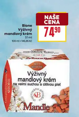 Billa Bione Výživný mandlový krém nabídka