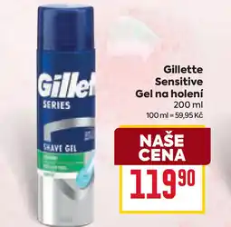 Billa Gillette Sensitive Gel na holení nabídka