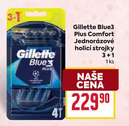 Billa Gillette Blue3 Plus Comfort Jednorázové holicí strojky 3+1 nabídka