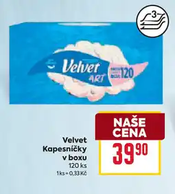 Billa Velvet Kapesníčky v boxu nabídka