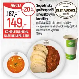 Globus Segedínský guláš speciál s houskovými knedlíky nabídka