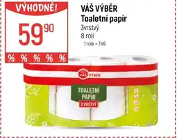 Globus VÁŠ VÝBĚR Toaletní papír nabídka