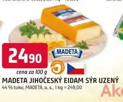 Trefa MADETA JIHOČESKÝ EIDAM SÝR UZENÝ 44% tuku, 100g nabídka