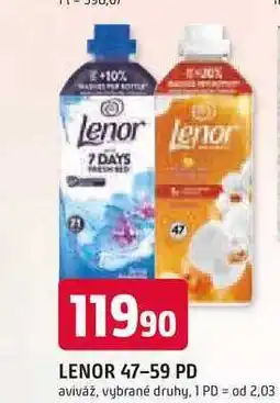 Trefa LENOR 47-59 PD aviváž, vybrané druhy nabídka