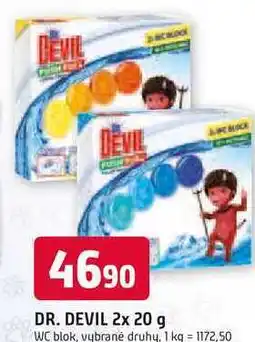 Trefa DR. DEVIL 2x 20 g WC blok, vybrané druhy nabídka