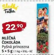 Trefa SLADKÁ TEČKA MLÉČNÁ ČOKOLÁDA Pyšná princezna 5x5g nabídka