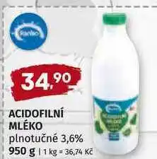 Trefa RANKO ACIDOFILNÍ MLÉKO plnotučné 3,6% 950 g nabídka
