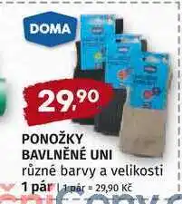 Trefa DOMA PONOŽKY BAVLNĚNÉ UNI různé barvy a velikosti 1 pár nabídka