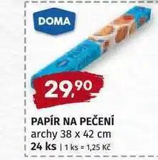 Trefa DOMA PAPÍR NA PEČENÍ archy 38 x 42 cm 24 ks nabídka