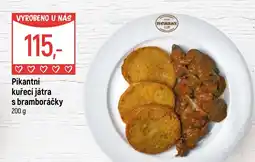 Globus Pikantní kuřecí játra s bramboráčky nabídka