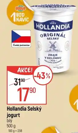 Globus Hollandia Selský jogurt nabídka