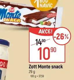 Globus Zott Monte snack nabídka