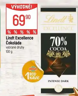Globus Lindt Excellence Čokoláda nabídka