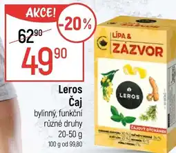 Globus Leros Čaj bylinný, funkční nabídka