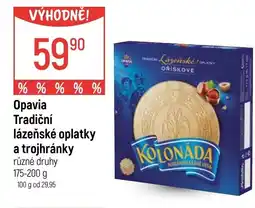 Globus Opavia Tradiční lázeňské oplatky a trojhránky nabídka