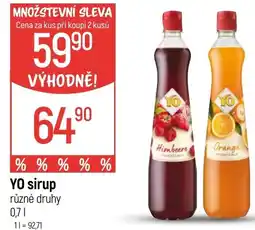 Globus YO sirup nabídka