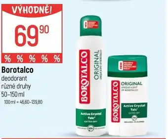 Globus Borotalco deodorant nabídka