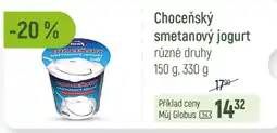 Globus Choceňský smetanový jogurt nabídka