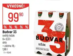 Globus Budvar 33 světlý ležák nabídka