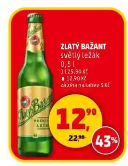 Penny Market Zlatý Bažant světlý ležák nabídka