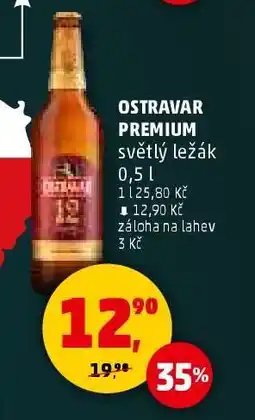 Penny Market Ostravar Premium světlý ležák 0.5 l nabídka