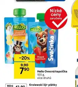 Tesco Hello ovocná kapsička nabídka