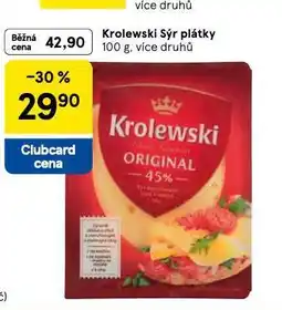 Tesco Krolewski sýr plátky nabídka