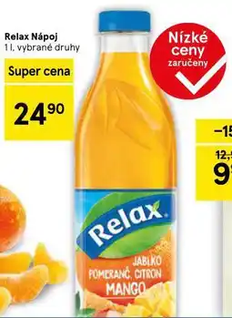 Tesco Relax nápoj nabídka
