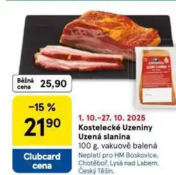 Tesco Kostelecké uzeniny uzená slanina nabídka