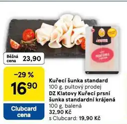 Tesco Kuřecí šunka standard nabídka