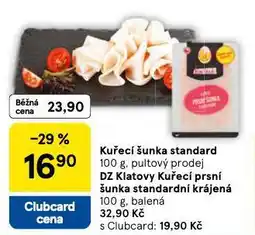 Tesco Dz klatovy kuřecí prsní šunka standardní krájená nabídka