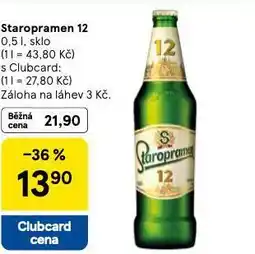 Tesco Staropramen 12 nabídka