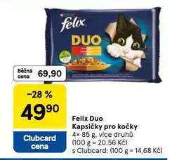 Tesco Felix duo kapsičky pro kočky nabídka