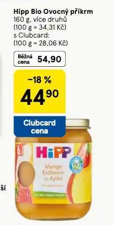 Tesco Hipp bio ovocný příkrm nabídka