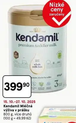 Tesco Kendamil mléčná výživa v prášku nabídka