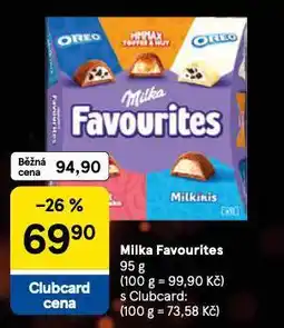 Tesco Milka favourites nabídka