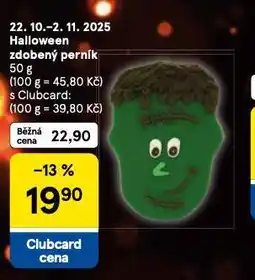Tesco Halloween zdobený perník nabídka